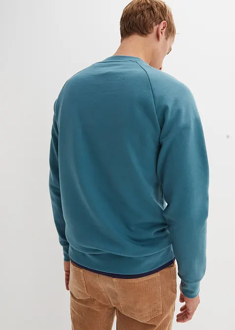 Sweatshirt med &aring;tervunnen polyester och raglan&auml;rmar, bonprix