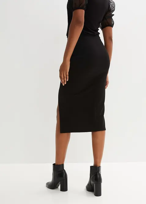 Kjol med knappslå, bonprix