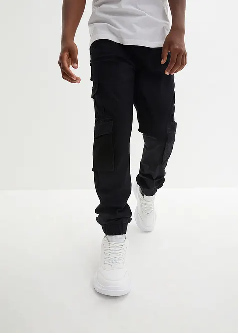 Stretchig cargobyxa för barn, normal passform, bonprix