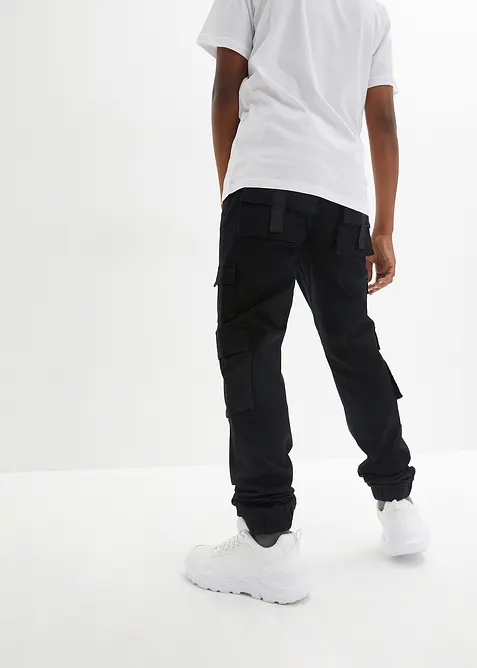 Stretchig cargobyxa för barn, normal passform, bonprix