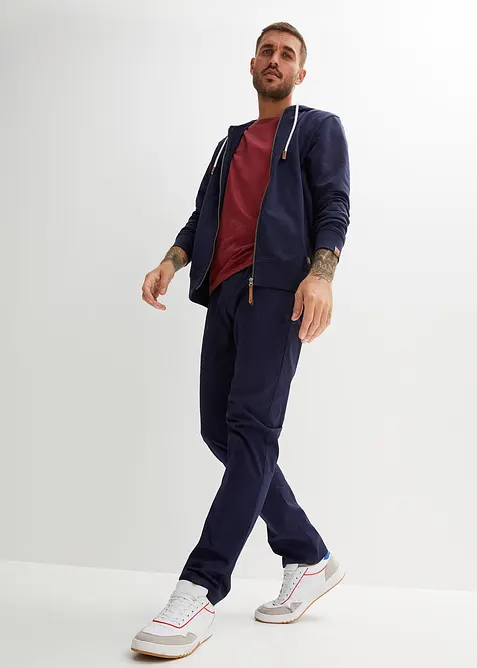 Munkjacka med detaljer i skinnimitation, bonprix