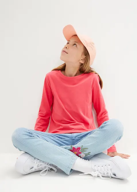 L&aring;ng&auml;rmad topp av ren bomull (3-pack), bonprix