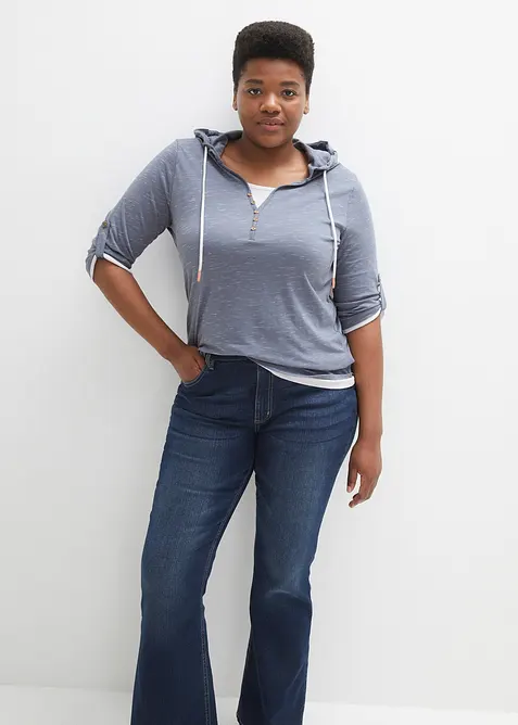 T-shirt med huva, bonprix