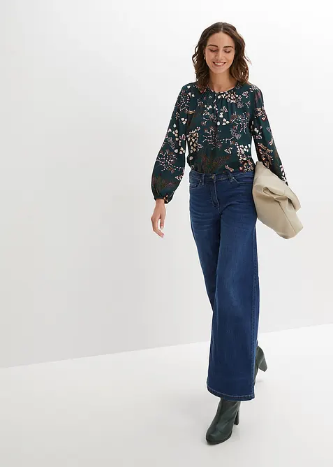 Blus i h&aring;llbar viskos, bonprix