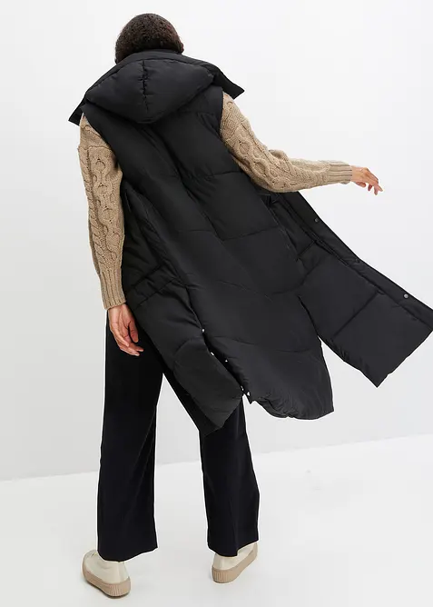 Vadderad t&auml;ckv&auml;st med avtagbar huva i &aring;tervunnen polyester, bonprix