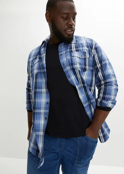 L&aring;ng&auml;rmad skjorta med bekv&auml;mt snitt, bonprix