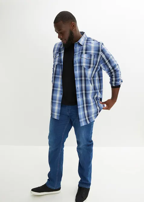 L&aring;ng&auml;rmad skjorta med bekv&auml;mt snitt, bonprix