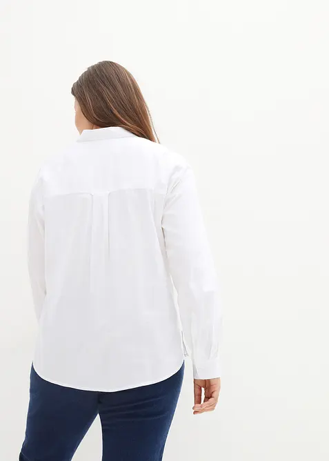 Skjortblus av ren bomull, bonprix