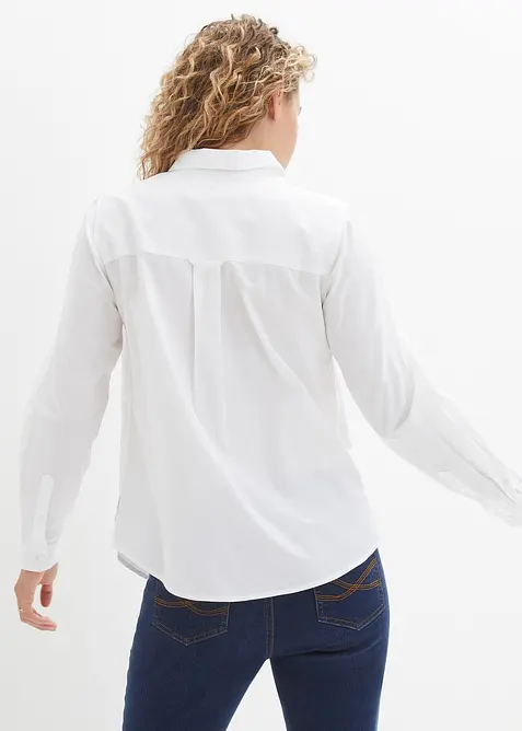 Skjortblus av ren bomull, bonprix