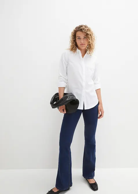 Skjortblus av ren bomull, bonprix