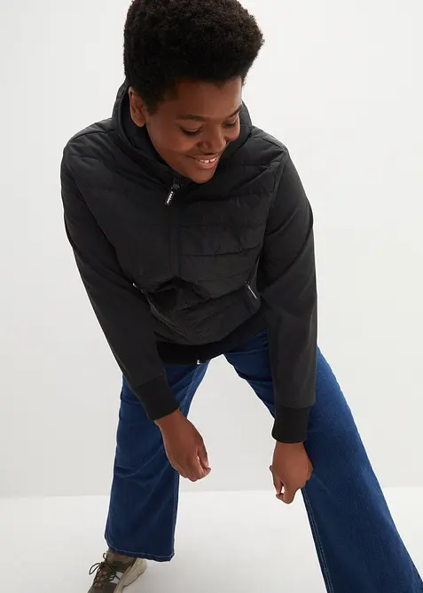 Vattenavvisande hybridtäckjacka i materialmix, bonprix