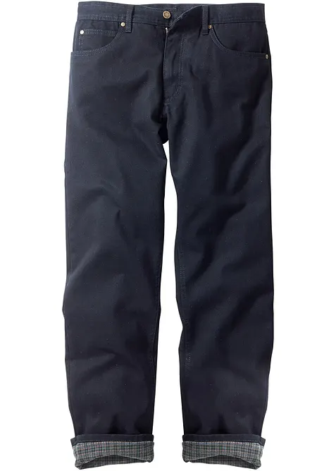 Classic Fit Jeans med mjukt flanellfoder, Straight, bonprix