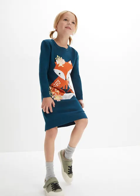 Stickad klänning, bonprix