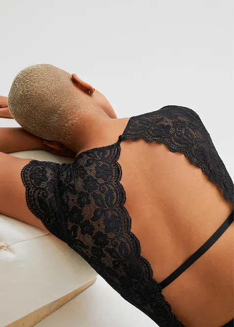 Sammetsbody utan bygel, bonprix