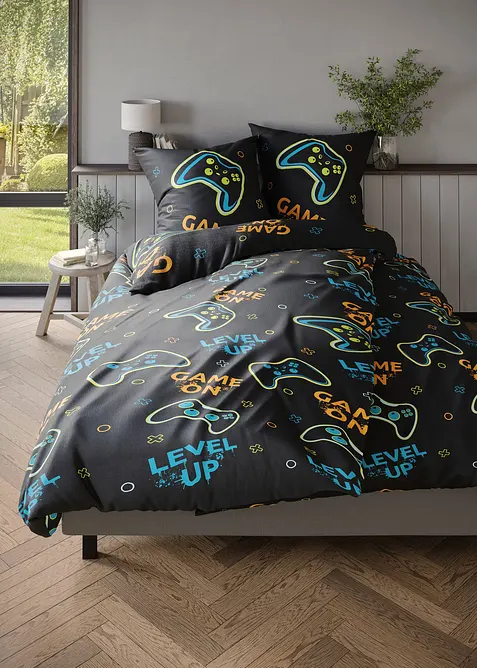 P&aring;slakanset med gamer-m&ouml;nster, bonprix