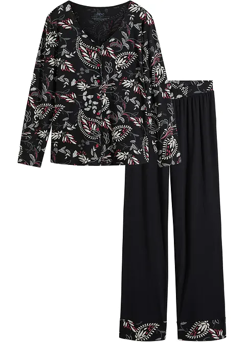 Pyjamas med knappslå, bonprix