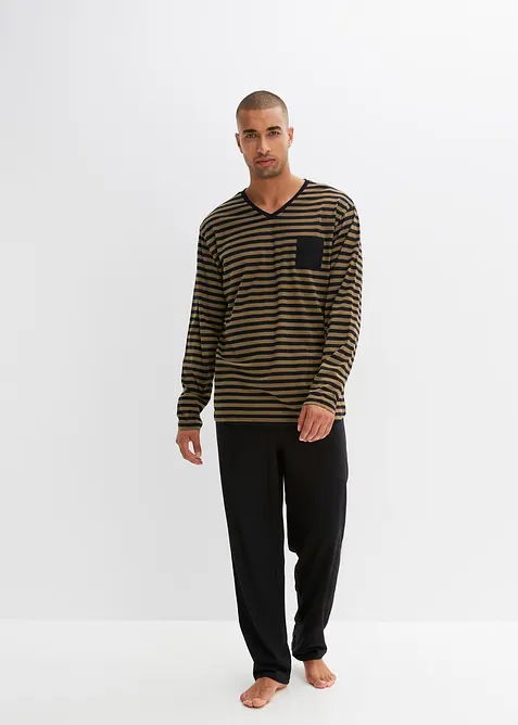 L&aring;ng&auml;rmad pyjamas i ren bomull, bonprix