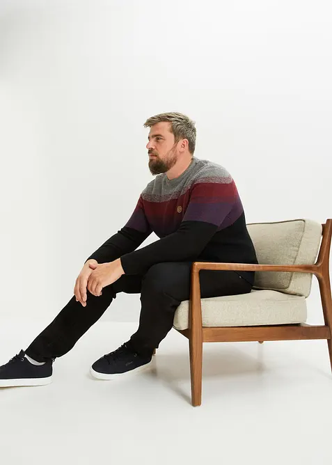 Finstickad tröja med olika färgnyanser, bonprix