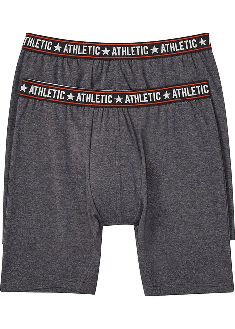 Långa boxershorts med bomull (2-pack), bonprix