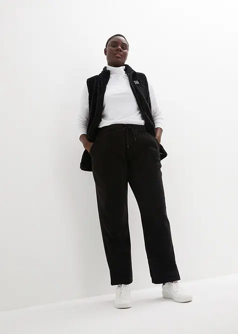 Fleecebyxa i dra på-modell med bekväm midja, bonprix