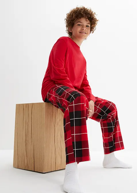 Pyjamas i ekologisk bomull (3 delar), bonprix