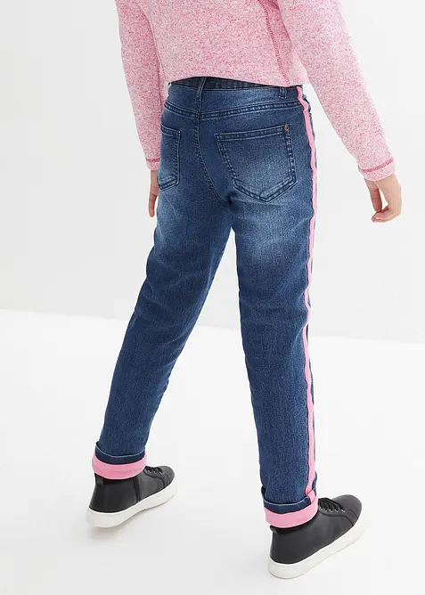 Termojeans med jerseyfoder, Mid Waist, bonprix