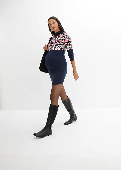 Stickad mammaklänning, bonprix