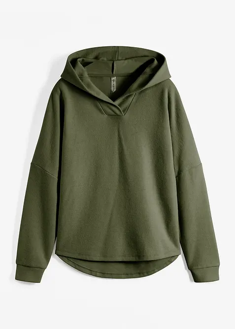 Sweatshirt med huva, normal passform, bonprix