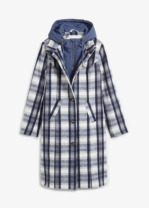 Kort vinterkappa med 2-i-1-look, bonprix