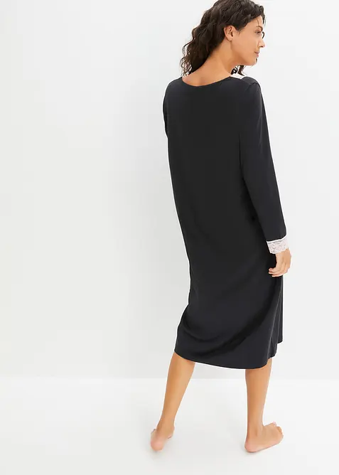 Långt nattlinne av mjuk viskosmix, bonprix