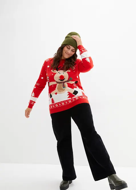 Jultr&ouml;ja med rund halsringning, bonprix