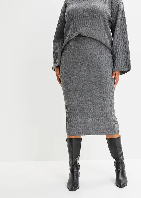 Stickad pennkjol, bonprix