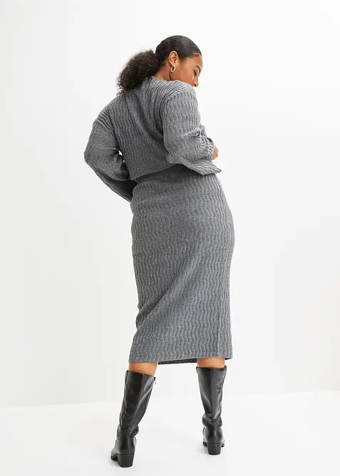 Stickad pennkjol, bonprix