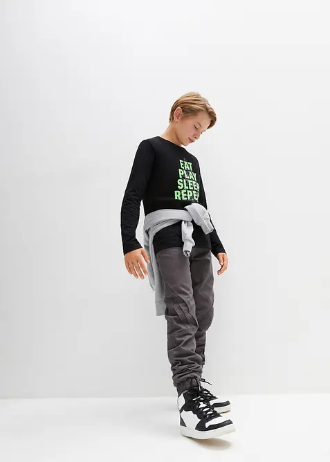 Dra på-jeans med jerseyfoder, Regular Fit, bonprix