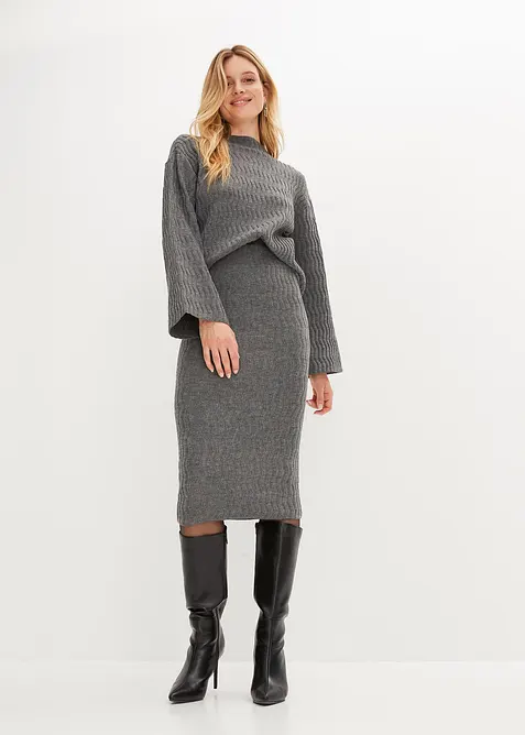 Stickad pennkjol, bonprix