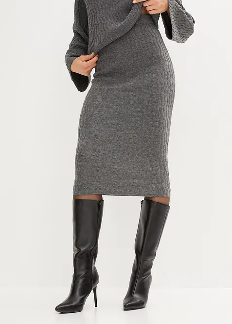 Stickad pennkjol, bonprix