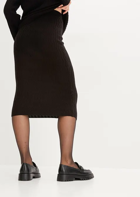 Stickad pennkjol, bonprix