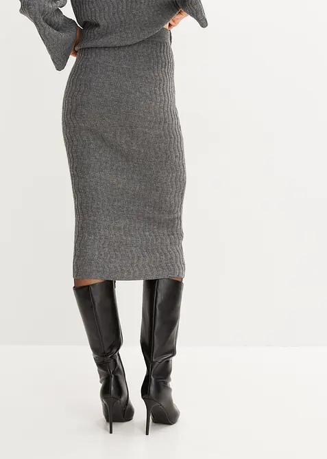 Stickad pennkjol, bonprix