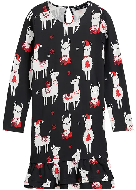 Jerseyklänning i ekologisk bomull, bonprix