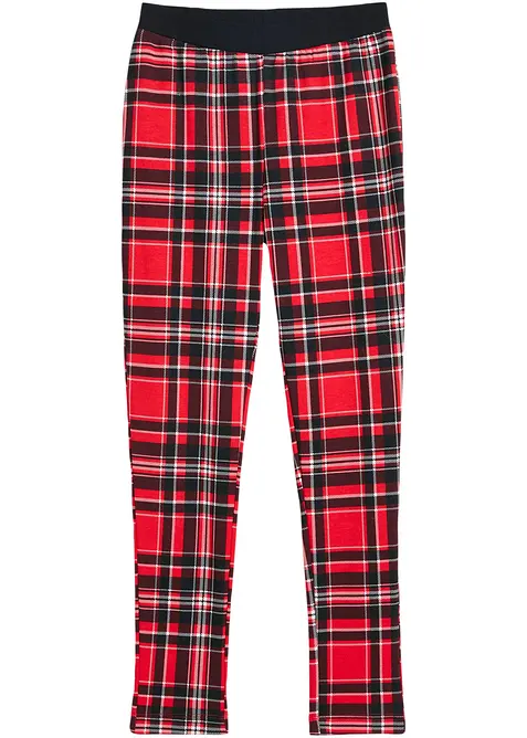 Rutiga termoleggings för barn, bonprix