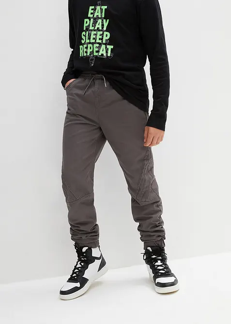 Dra på-jeans med jerseyfoder, Regular Fit, bonprix