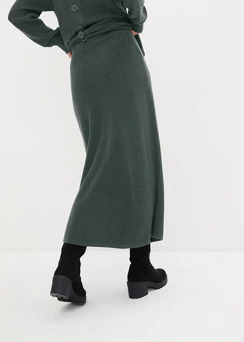 L&auml;tt utsv&auml;ngd stickad kjol, bonprix