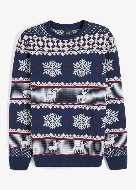 Mönstrad tröja i hållbart material, bonprix