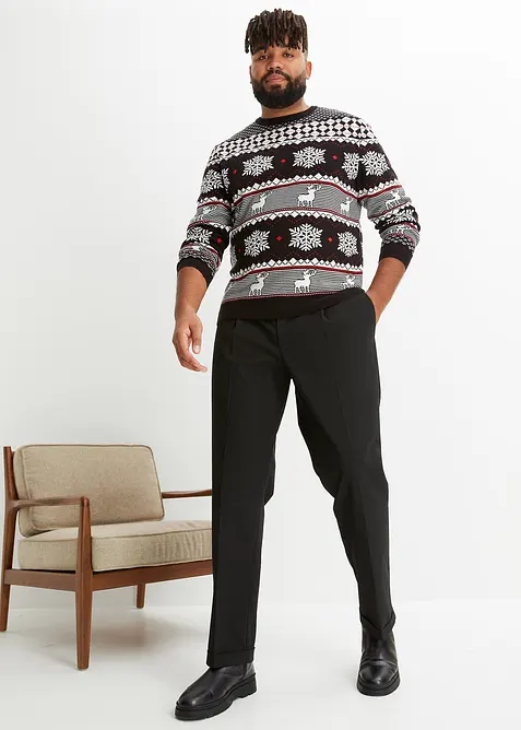 Mönstrad tröja i hållbart material, bonprix