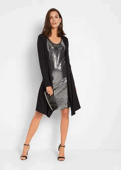 Trikåklänning i lager-på-lager-stil av hållbar viskos, bonprix