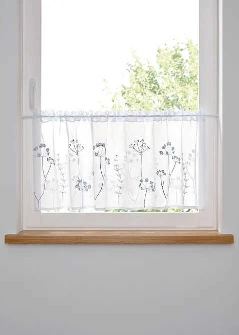 Cafégardin med broderi, bonprix