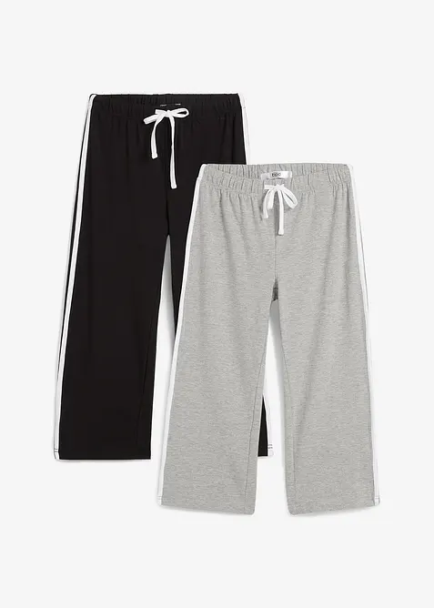 Capribyxa i bomullsstretch (2-pack), bonprix