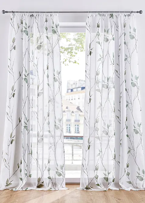 Gardin av l&auml;tt voile (1-pack), bonprix