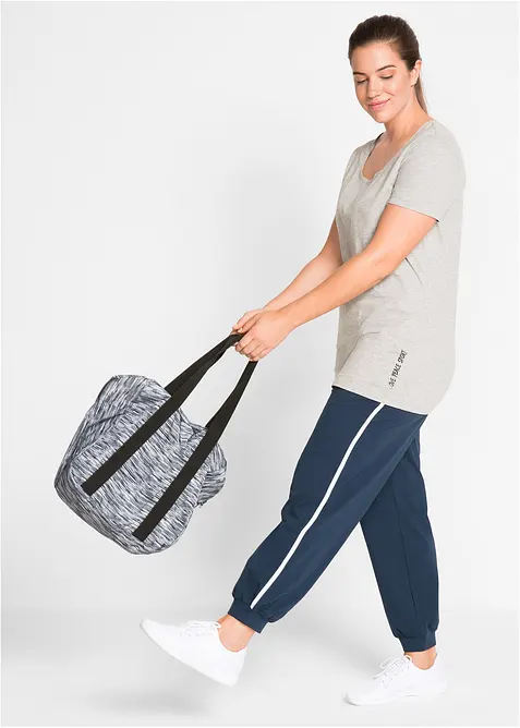 Lång topp med texttryck (2-pack), bonprix