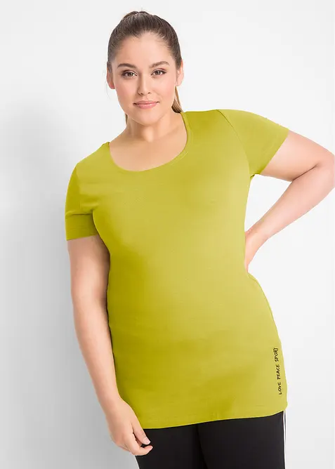 L&aring;ng topp med texttryck (2-pack), bonprix